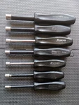 Snap-on 7PC Metric Nut Driver Set Nddm 6 12MM Usa Hard Handle (used). Fixed Price $85.00.