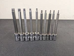 #BO200 Snap-on Tools 210EFTXL Combination Drive Torx Bit Long Socket Set 10PCS. Fixed Price $339.95.