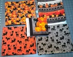 Michael Miller Halloween Fabric Bundle-trick Or Treat Black Cats Jack O'lanterns. Fixed Price $63.00.