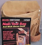 Vintage Sears Craftsman Leather Tool Nail Belt Bag W/ 937529 New Old Stock. Fixed Price $35.60.