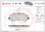 Brembo 24 152 Brake Pad Set, Disc Ford, Australia. Fixed Price $71.70.