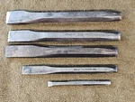 5 Snap On Flat Chisel 1/4" 1/2" 1-7/8" 2-3/4" Hand Tool Usa Lot. Fixed Price $89.06.