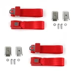 Ford Bronco 1978 - 1979 Standard 2PT Red Lap Bucket Seat Belt Kit W/ Bracketry. Fixed Price $139.95.