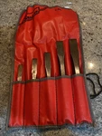 Snap On Tools Usa Piece Flat Chisel Set W/ C-50B Kit Bag. Fixed Price $104.24.