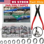 260X Single Ear Hose Clamps 304 Stainless Steel Crimp Tools Kit. Fixed Price $48.29.